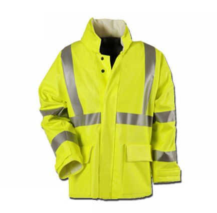 Cementex CHVRJ3 Arc Rated Hi Viz Rain Jacket, ANSI 107 Class 3, Level 2