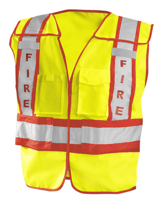 Occunomix Fire Safety Vest LUX-PSF - Public High-Visibility Front