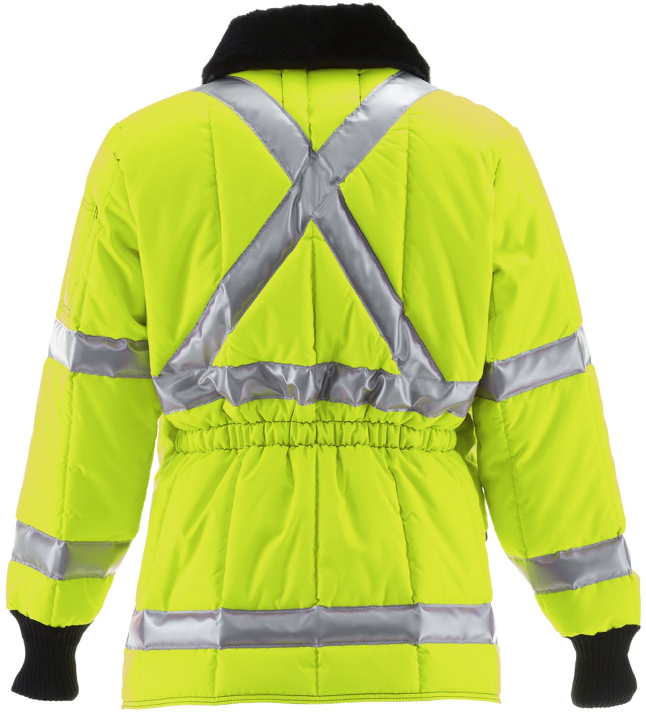 RefrigiWear 0342L2 HiVis Iron-Tuff Jackoat Lime Back