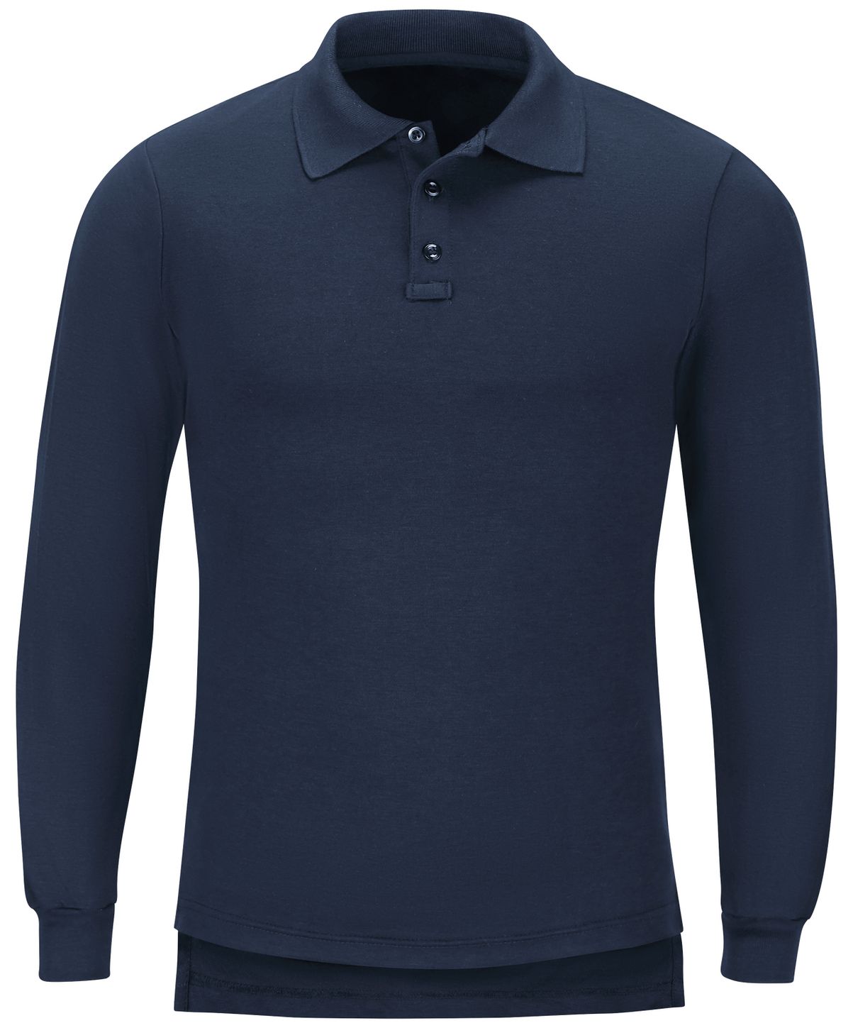 Workrite FR Polo Shirt FT20 Long Sleeve Fire Station Wear Navy Front