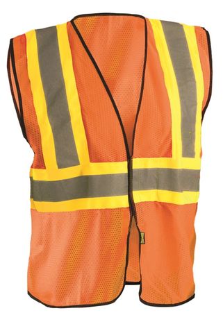 Occunomix ECO-GC2T High Visibility Two Tone Mesh Vest Front Orange