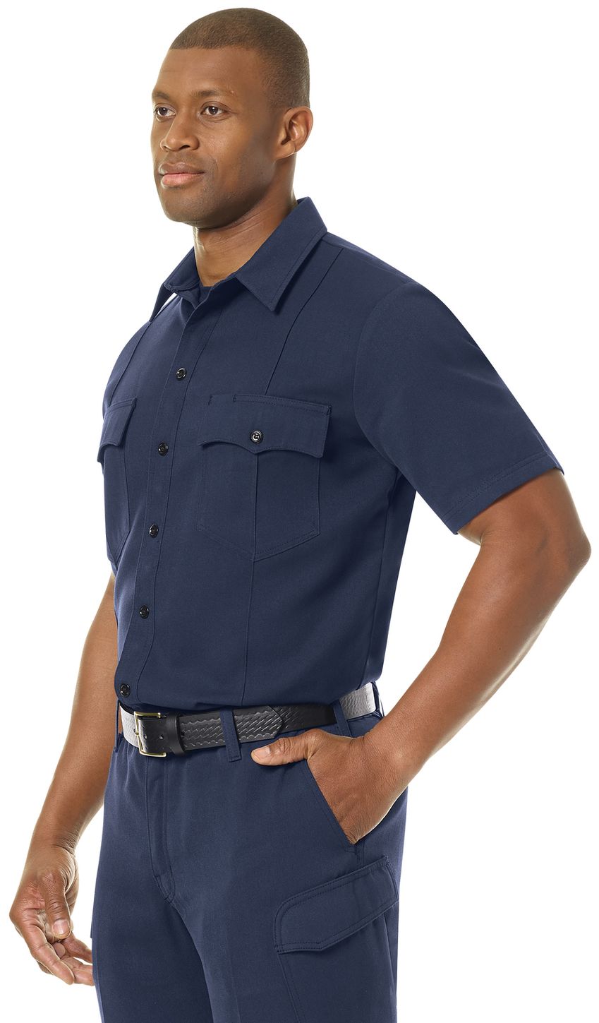 Workrite FR Shirt FSM2, Station No. 73, Uniform Navy Example Left