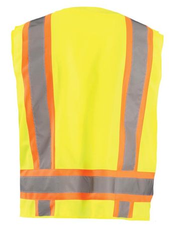 Occunomix ECO-ATRANS Value Two-Tone Surveyor Solid Vest Black Yellow