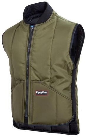 RefrigiWear Cold Weather Apparel - Iron-Tuff™ Vest 0399 - Sage