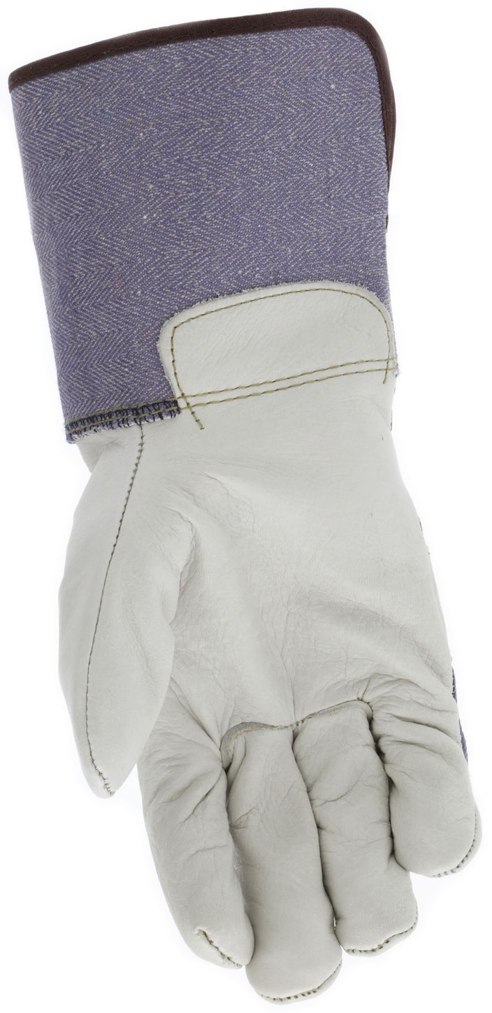 MCR Safety Mustang Gloves 1936 Gauntlet Cuff Leather Palm Back