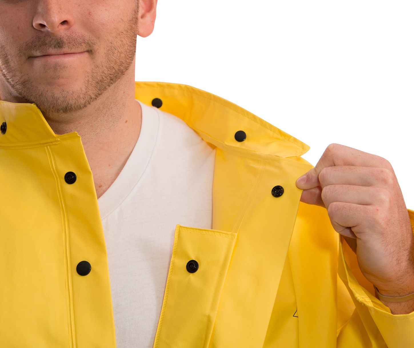 Tingley J56207 DuraScrim™ Fire Resistant Jacket - PVC Coated, Chemical  Resistant, with Hood Snaps