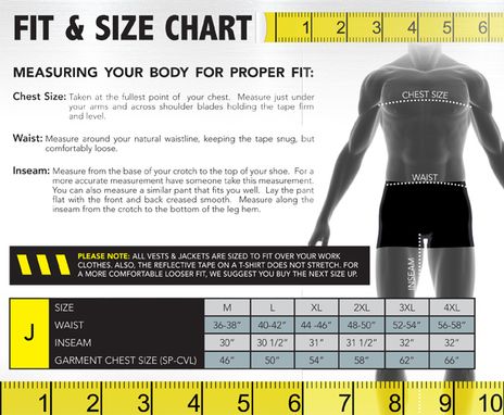 Occunomix size chart J