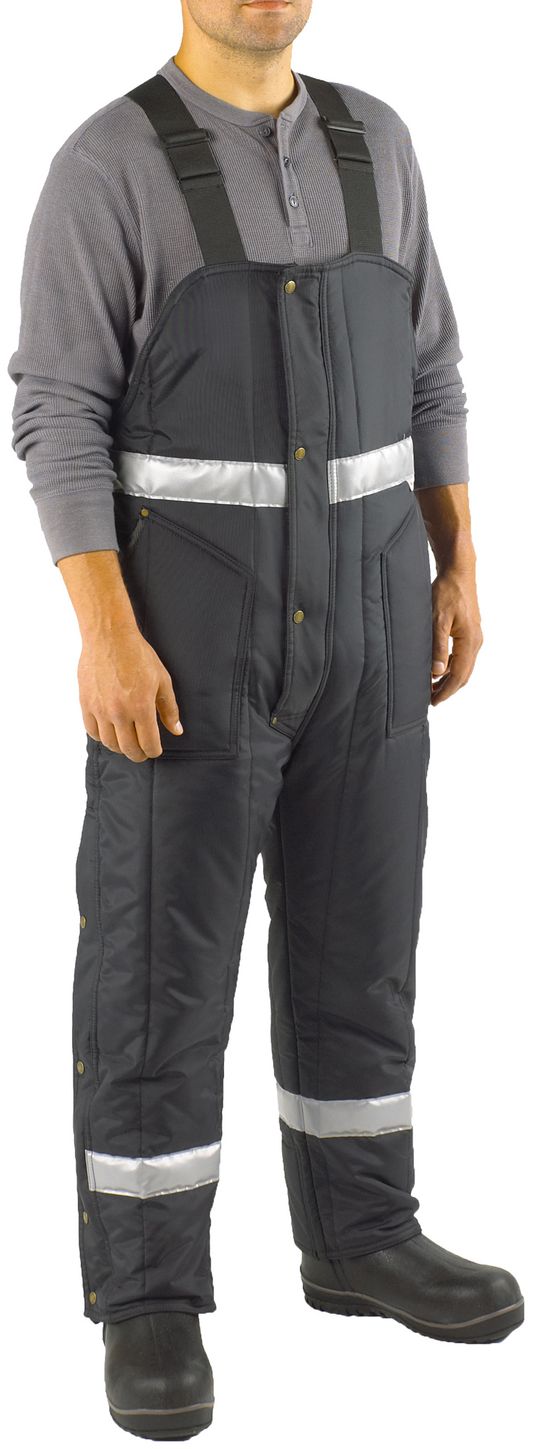 RefrigiWear 0386 Iron-Tuff Winter Work Overall High Bib With Reflective Tape Example