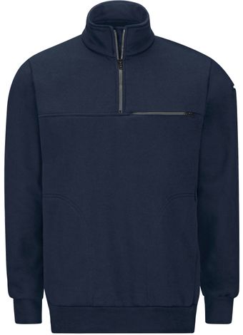 Workrite FR Sweathirt FT71, 1/4 Zip Navy Front
