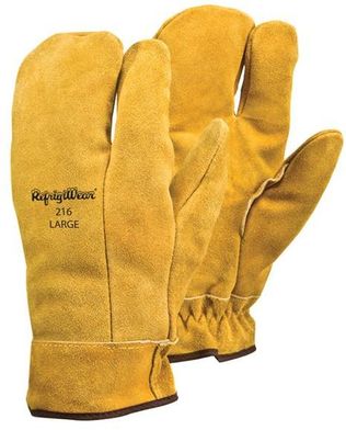 Refrigiwear Fleece Lined Thinsulate Insulated 100% Ragg Wool Grip Gloves (Green, Large)