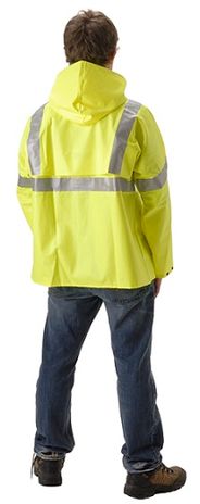 Nasco WorkChoice Hi Viz 513J221 Batwing Sleeve Waterproof Rain Jacket