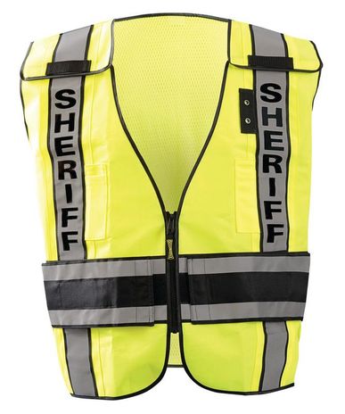 Deluxe Yellow Mesh Reflective Safety Vest with Pockets and ID Holder