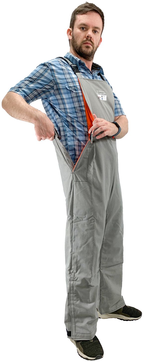 Cementex CUL40PT 40 Cal O Series UltraLite Arc Rated Bib HRC 4 Side Grey