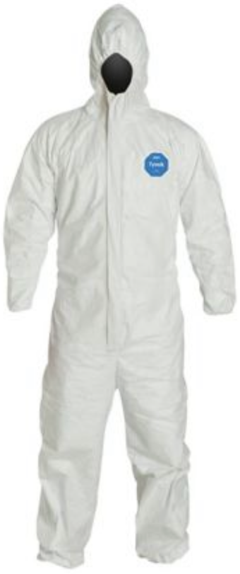 DuPont Tyvek Disposable Suit with Hood & Elastic Wrists & Ankles - TY127SWH Front