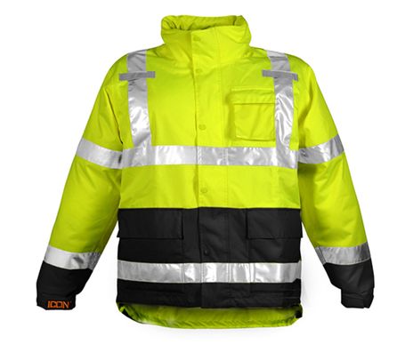 Tingley Icon Hi Vis Waterproof Work Jacket J24122 - Yellow, with Attached Hood