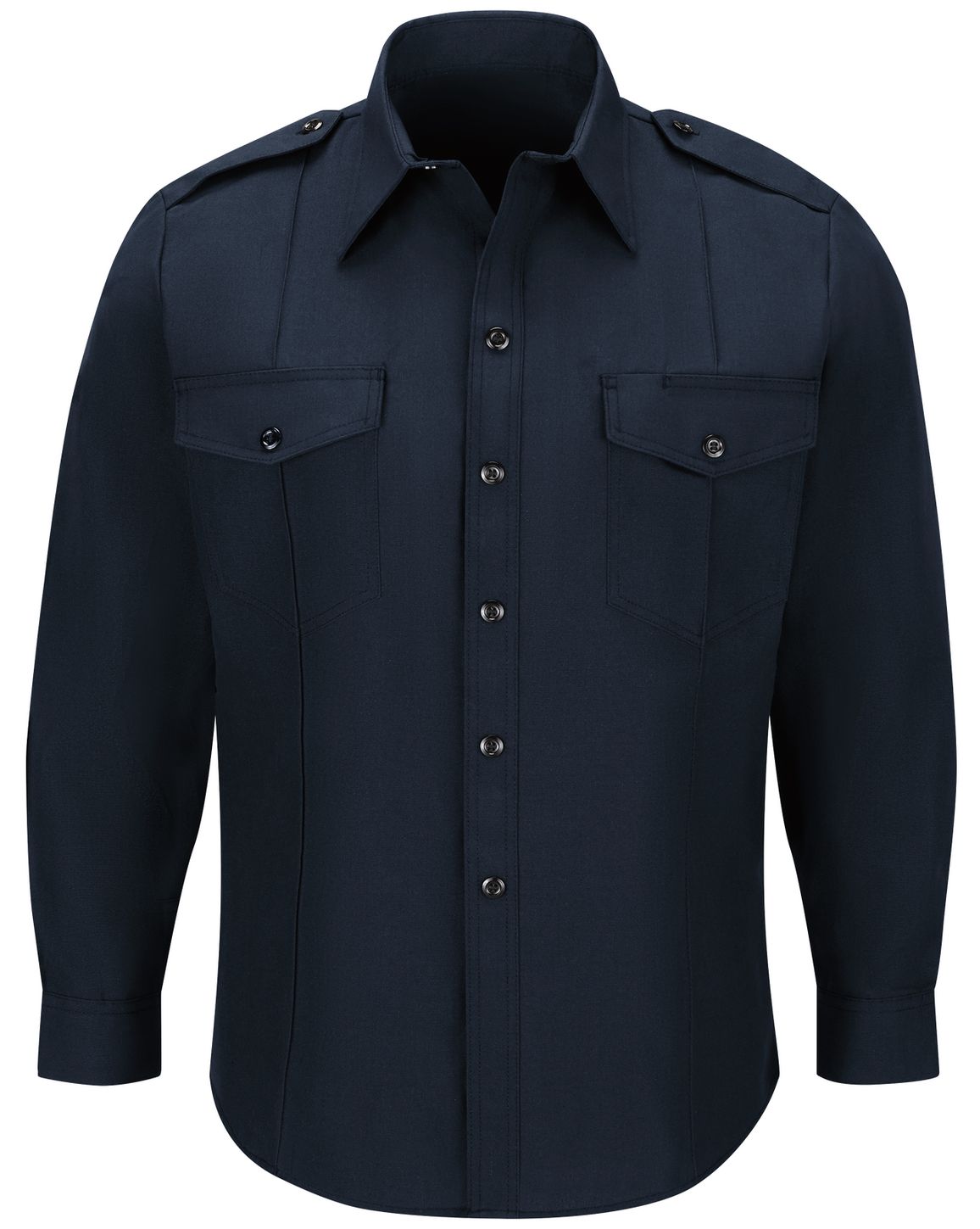 Workrite FR Fire Chief Shirt FSC4 Classic Long Sleeve Midnight Navy Front