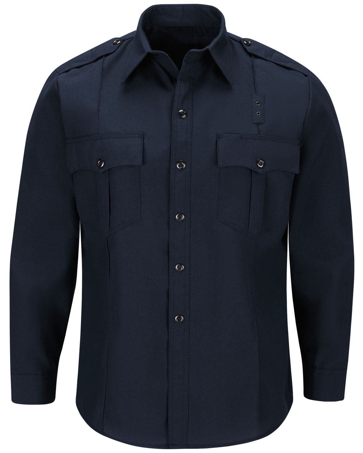 Workrite FR Fire Officer Shirt FSE0 Classic Long Sleeve Midnight Navy Front