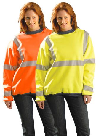 Occunomix Premium Hi Vis Wicking Crew Sweatshirt LUX-SWT3
