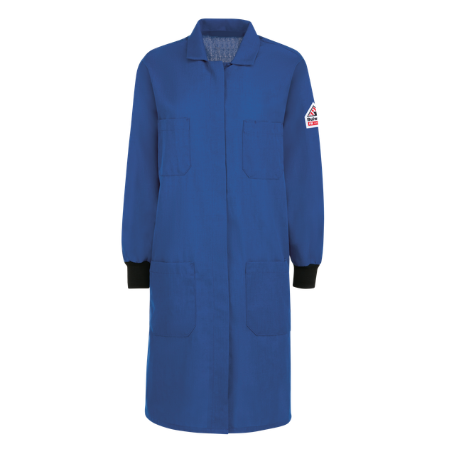 Bulwark-fr-knc3-womens-lab-coat-with-knit-cuffs-front