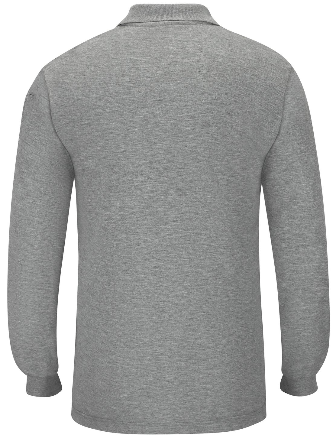 Workrite FR Polo Shirt FT20 Long Sleeve Fire Station Wear Heather Grey Back