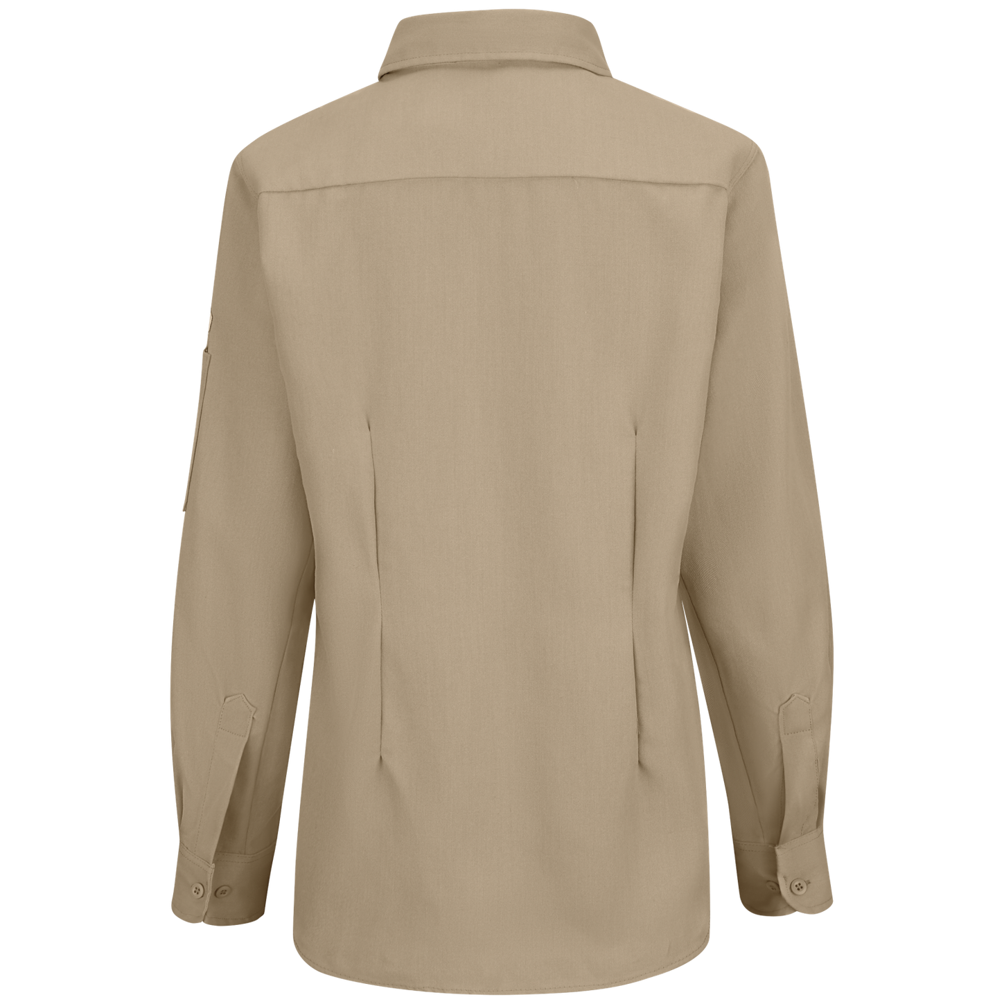 Bulwark-fr-qs53ki-insect-shield-womens-shirt-khaki-back
