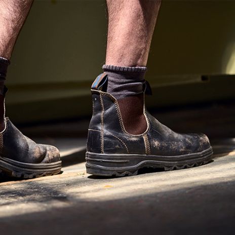Blundstone 140 XFOOT Elastic Side Slip-On Steel Toe Boots - Water ...