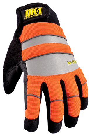 Occunomix OK-IG300 Infrared Fleece Lined Waterproof Winter Gloves Orange Top