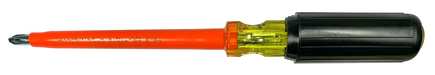 Cementex P3-6-CG Insulated Phillips Tip Screwdriver Tip Size 3