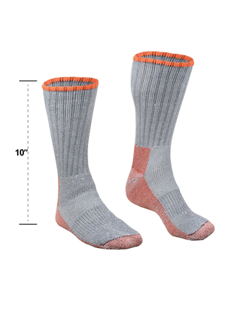 Refrigiwear-0032-boot-socks-orange-trim-withmeasure-merino-wool