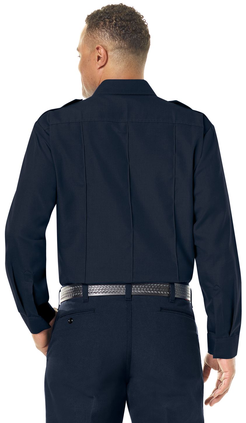 Workrite FR Chief Shirt FSC0 Classic Long Sleeve Midnight Navy Example Back