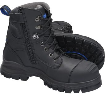 Blundstone 997 XFOOT Rubber Ankle Lace-Up Steel Toe Boots - 6", Water Resistant