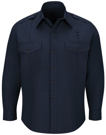 Workrite FR Chief Shirt FSC0 Classic Long Sleeve Midnight Navy Front