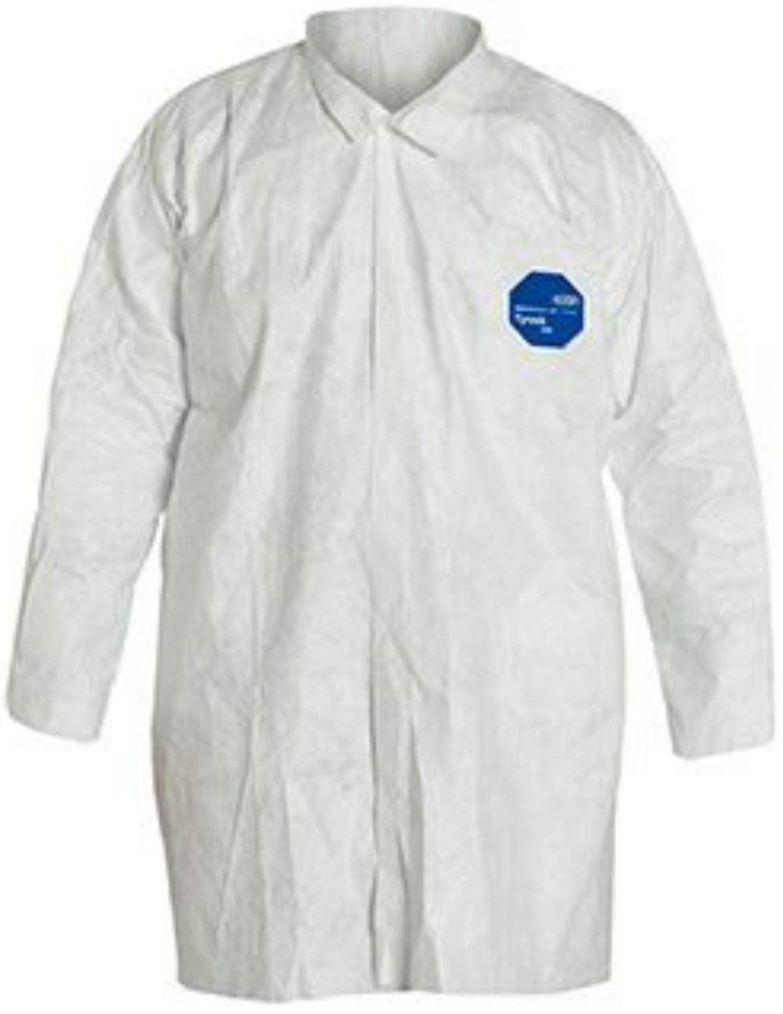 DuPont Tyvek Frock with Open Wrists & Front Snap Closure - TY210SWH Front