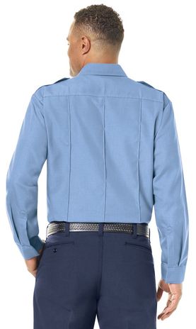 Workrite FR Chief Shirt FSC0 Classic Long Sleeve Light Blue Example Back