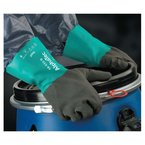 Ansell AlphaTec Supported Nitrile Gloves 58-530B Barrel