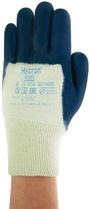 Ansell Hycron Heavy Nitrile Palm Dipped Glove 27-600 - Knit Wrist Front