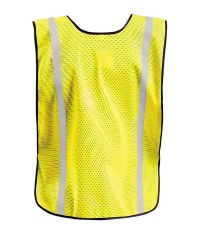 Occunomix LUX-XSBM Hi-Viz Mesh Silver Reflective Vest Yellow Back