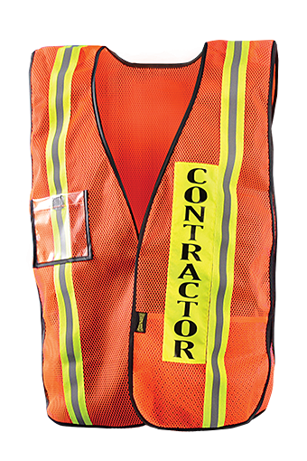 Occunomix LUX-XCON Hi-Viz Mesh Contractor Vest Front