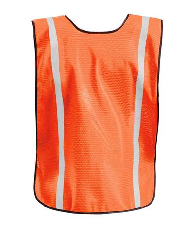 Occunomix LUX-XSBM Hi-Viz Mesh Silver Reflective Vest Orange Back