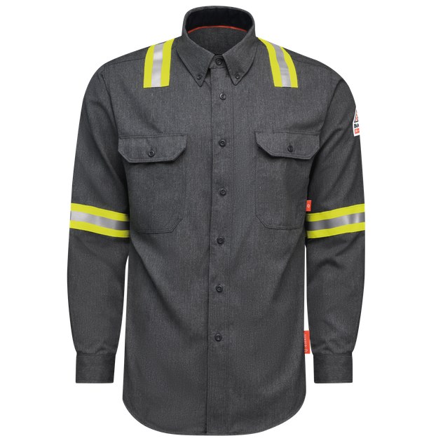 Bulwark-fr-qs50-ehv-iq-series-enhanced-visibility-dark-gray-short-front