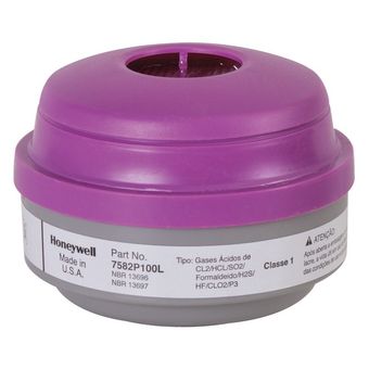 Honeywell North Safety 7582P100L Acid Gas Cartridges With P100 Filters N Series