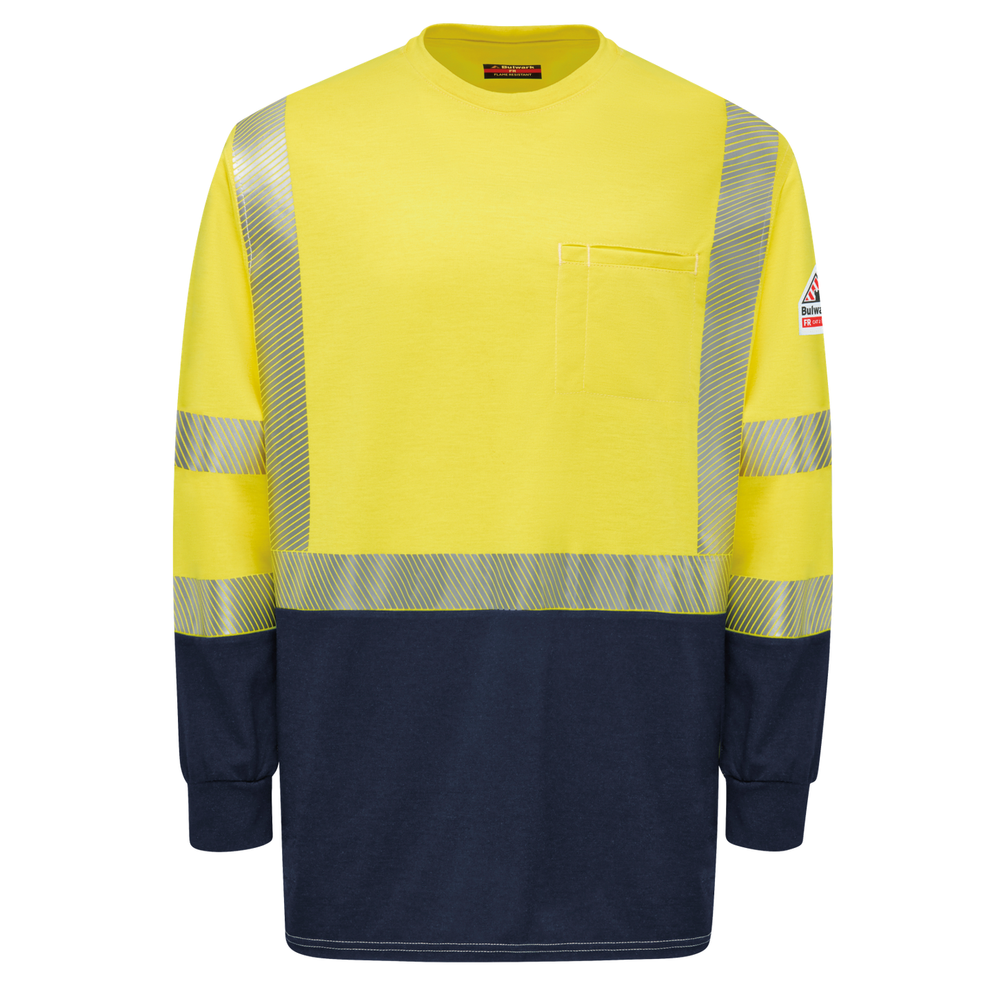 Bulwark-fr-hiviz-smb2-lightweight-colorblock-long-sleeve-tshirt-front