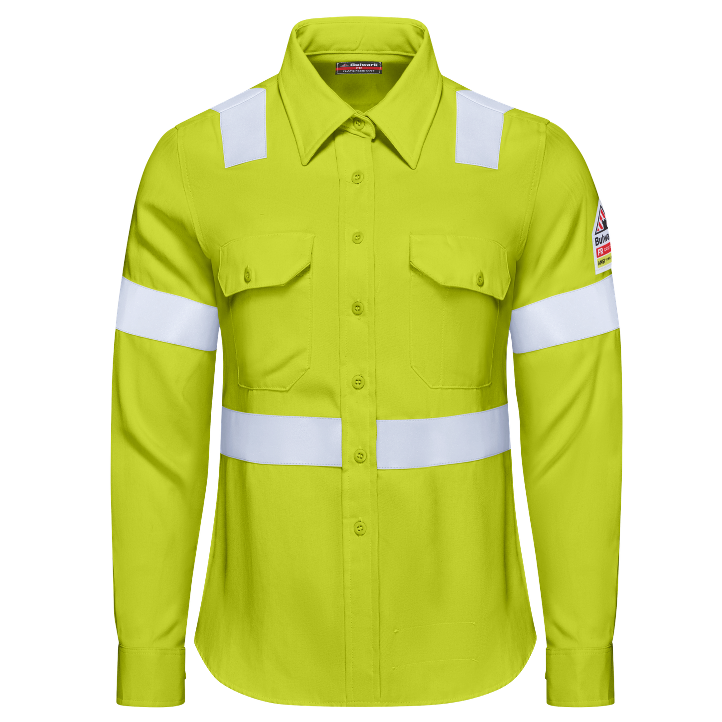 Bulwark-womens-fr-s1w3-hivis-work-shirt-front