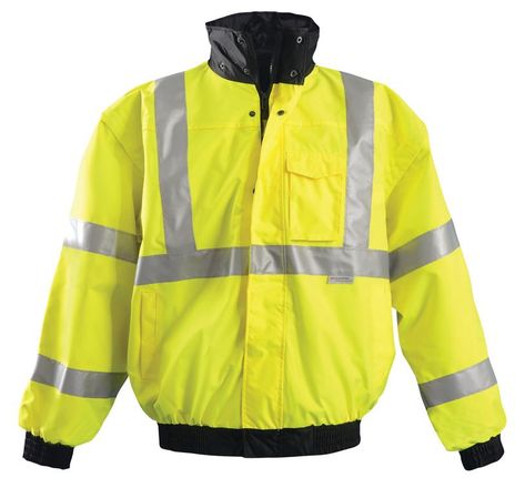 Calf Length Class 3 OccuNomix LUX-TJRE-Y3X Premium Breathable Waterproof Rain Jacket Yellow 3X-Large