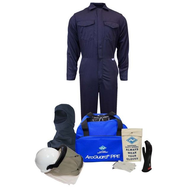 NSA Arc Flash Suit KIT4SC100 100 Calorie with Jacket and Bib Overall