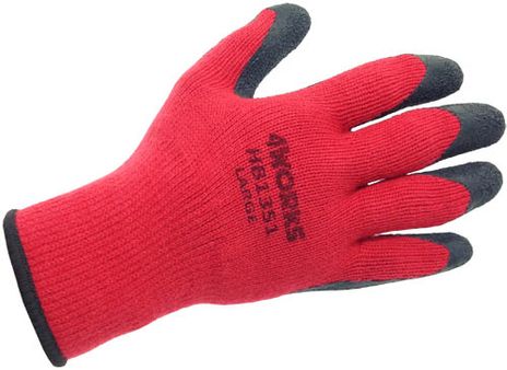 4Works Heavy Duty Gloves HC3501 Nitrile Dipped Palm, w/ Knit Wrist