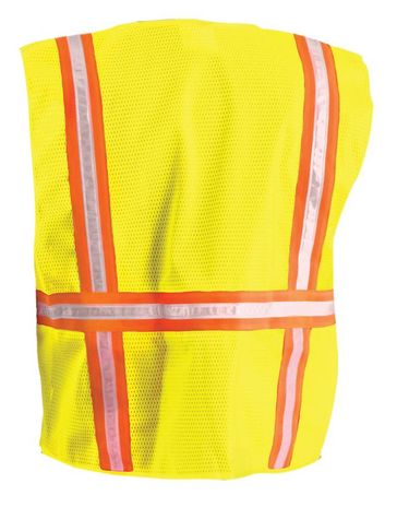 Occunomix LUX-XTRNSM Hi-Viz Mesh Two-Tone Surveyor Vest — Garment Size ...