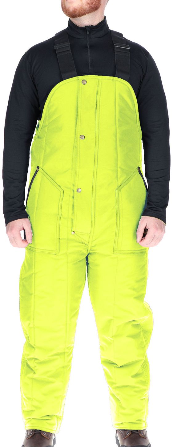 Refrigiwear 0344L2 — HiVis Iron-Tuff Coverall — Coverall Size: 2XL, Garment Primary Color: Lime