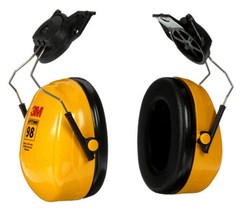 3M Peltor Optime 98 Ear Muffs H9P3E Cap-Mount Side