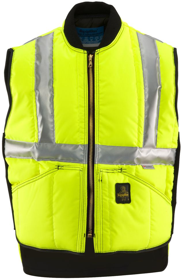 RefrigiWear 0399L2 HiVis Iron-Tuff Vest Lime